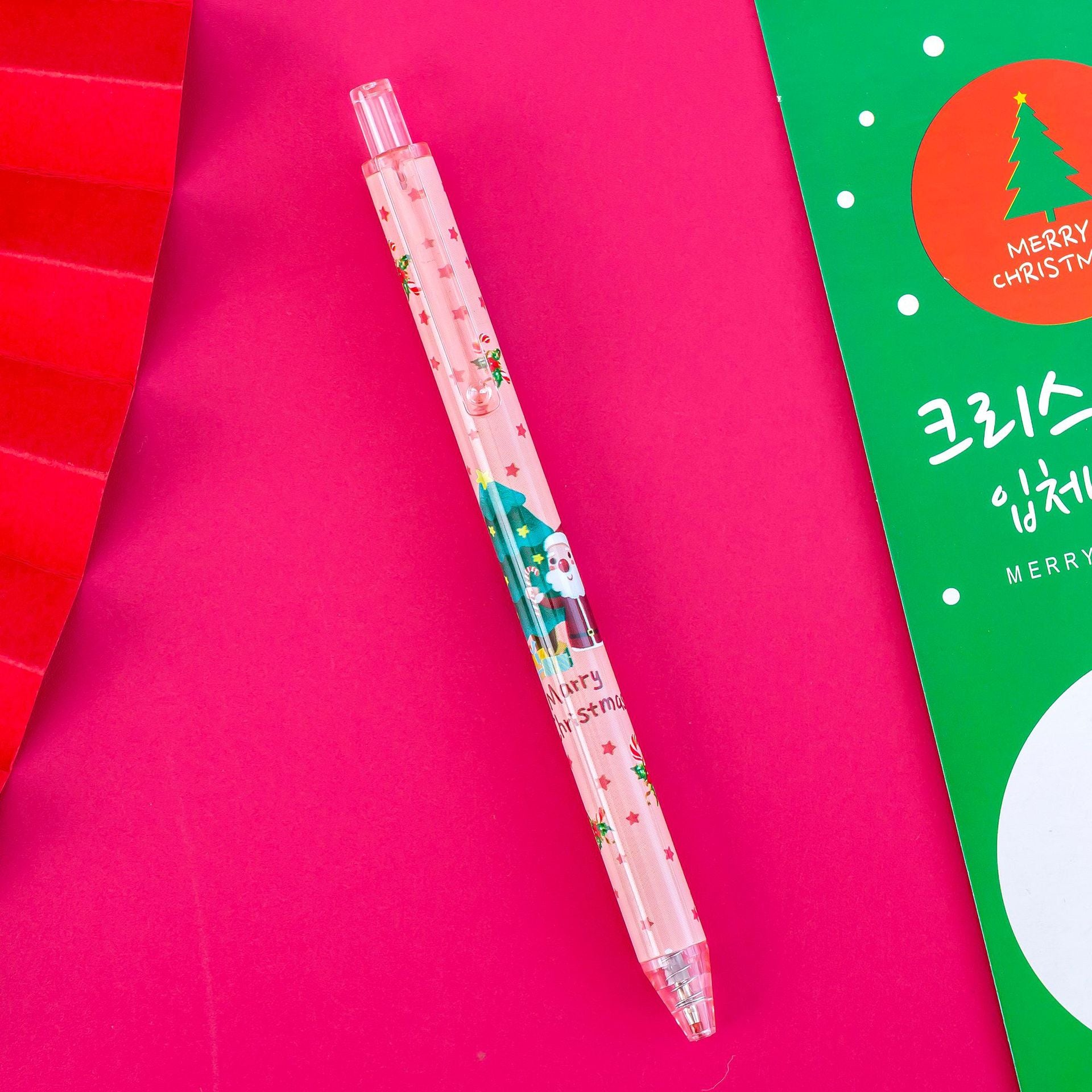 Wholesale Plastic Christmas Gifts Cartoon Press Rollerball Pen